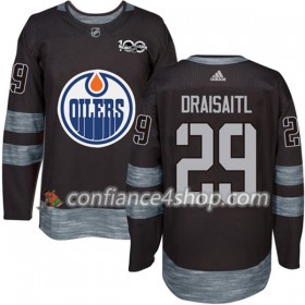 Adidas Maillot de Hockey Edmonton Oilers Leon Draisaitl 29 1917-2017 100th Anniversary Noir Authentic - Homme